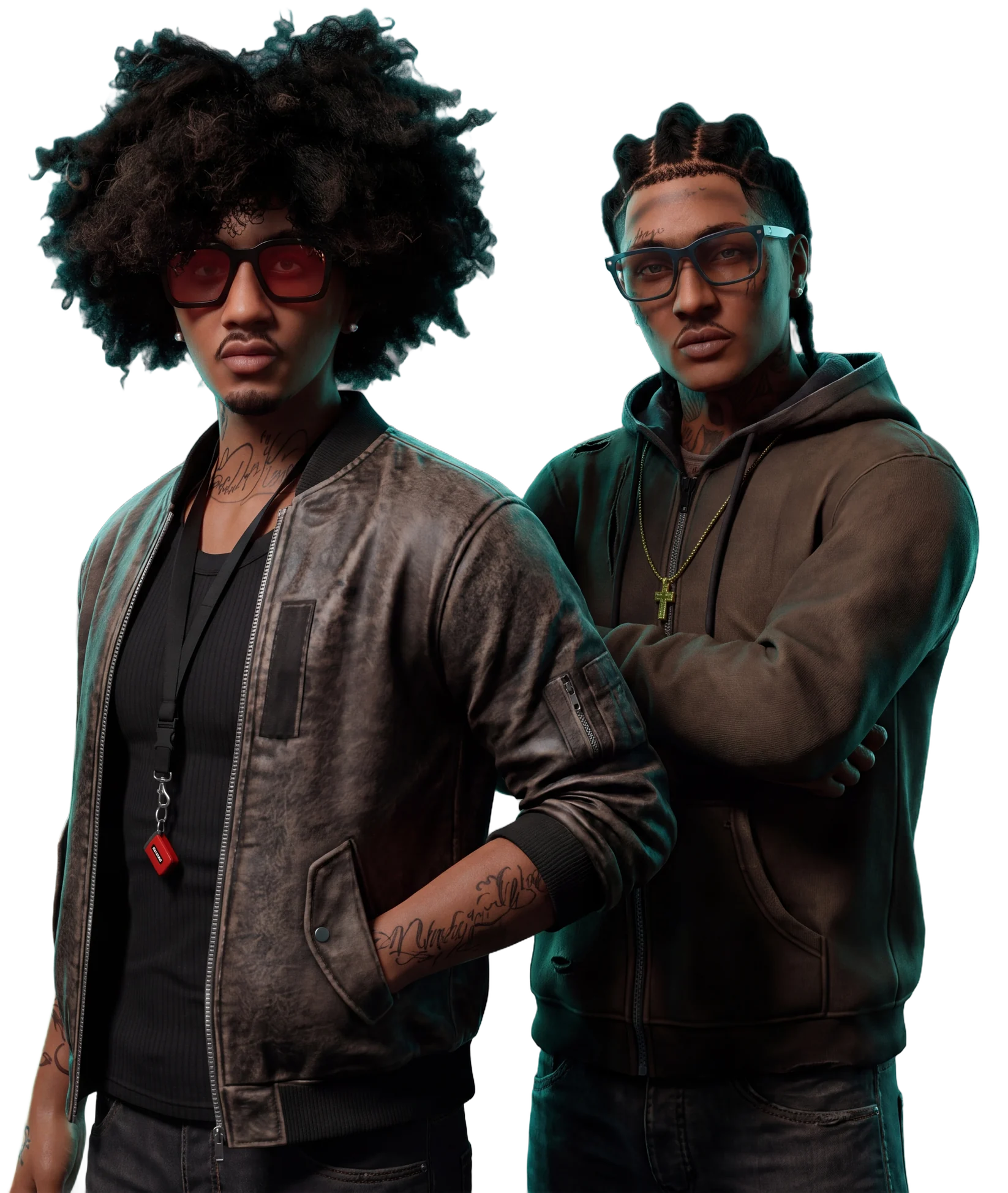 Two NoLimits roleplay characters in streetwear
